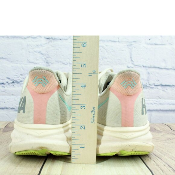 Hoka One One Clifton 9 White Mesh Breathable Marathon Sneaker Shoes Size 10 B - Picture 6 of 9